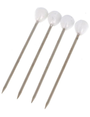 Box of 100 round white upholstery tacks Bohin