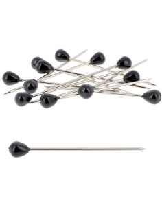 Box of 100 round black upholstery tacks Bohin 2