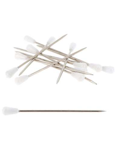 Box of 100 white pear-shaped upholstery tacks Bohin