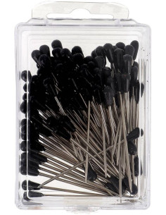 Box of 100 black pear-shaped upholstery tacks Bohin