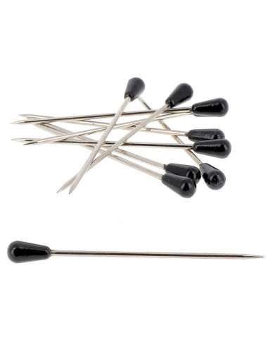 Box of 100 black pear-shaped upholstery tacks Bohin