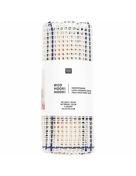 Hooki Hooki Latch Hook Canvas - 20 holes per 10 cm - 44.5 x 44.5 cm
