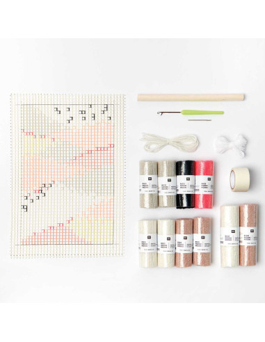 Knotting Kit - Neon Landscape Wall Hanging