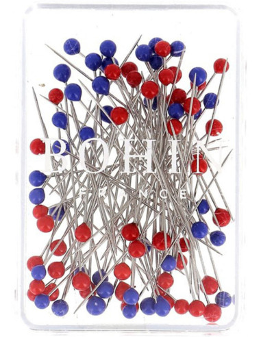 Box of 80 ultra-fine pins with Murano glass heads by Bohin
