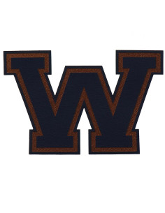 Extra fine letter pattern - W