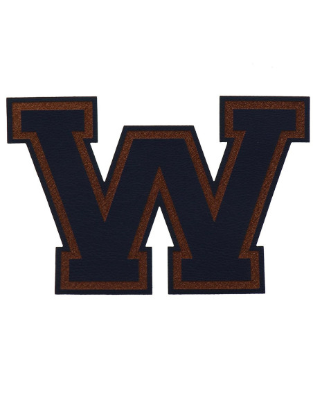 Extra fine letter pattern - W