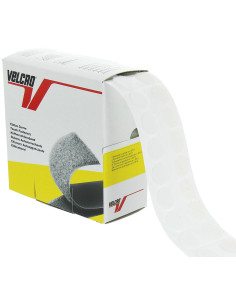 Box of 200 white adhesive VELCRO® Brand dots