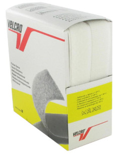 VELCRO® Brand white adhesive 20 mm wide, 5-meter box