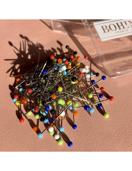 Box of extra-fine glass head pins 250 grams Bohin