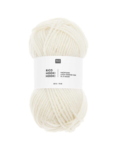 Rico Hooki Hooki Tie Yarn - Ecru