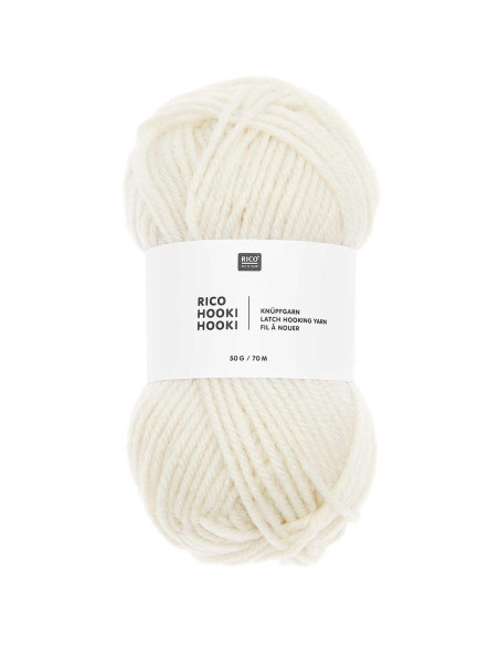 Rico Hooki Hooki Tie Yarn - Ecru