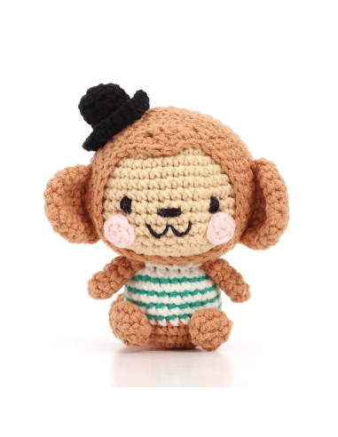 Minigurumi crochet kit - Nori the monkey