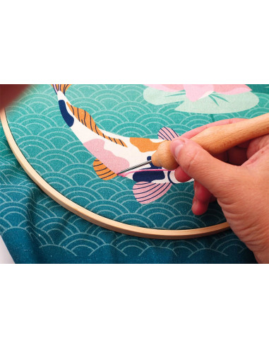 Punch needle kit - Koi Carp