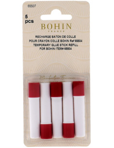 Set of 5 temporary glue pencil refills Bohin