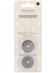 2 replacement blades for Bohin rotary cutter - 28 mm