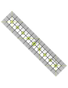 Mini patchwork and sewing ruler Bohin 2 x 10 cm
