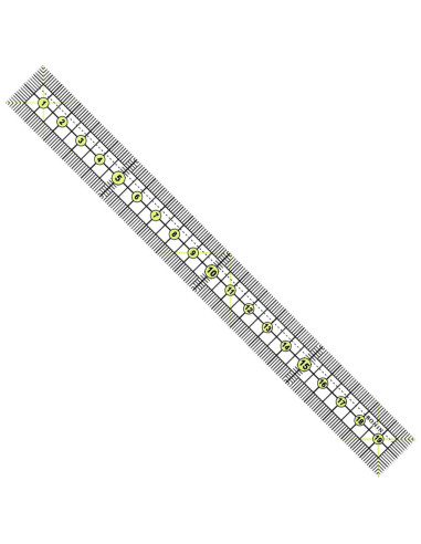 Bohin patchwork and sewing mini ruler 2 x 20 cm