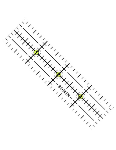 Mini patchwork and sewing ruler Bohin 1 x 4 inch