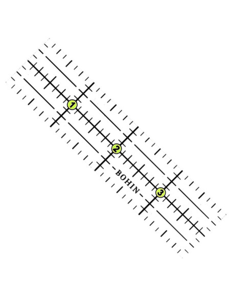 Mini patchwork and sewing ruler Bohin 1 x 4 inch
