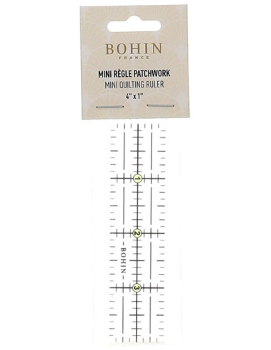 Mini patchwork and sewing ruler Bohin 1 x 4 inch