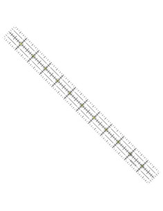 Bohin patchwork and sewing mini ruler 1 x 12 inch