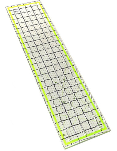 Bohin patchwork ruler with cutting slots 6 x 24 inch