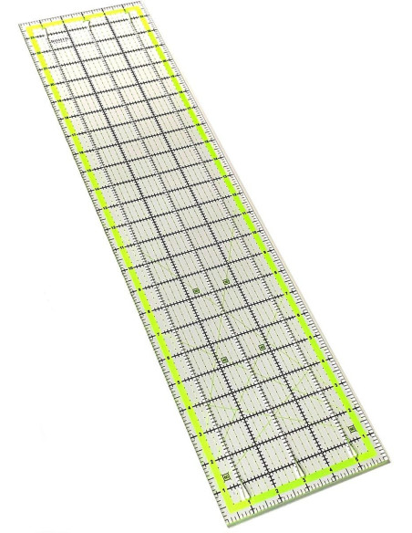 Bohin patchwork ruler with cutting slots 6 x 24 inch