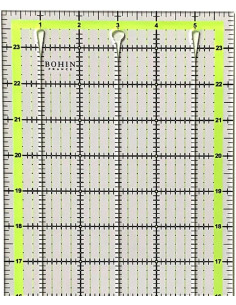 Bohin patchwork ruler with cutting slots 6 x 24 inch 2