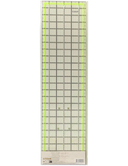 Bohin patchwork ruler with cutting slots 6 x 24 inch