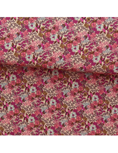 Fancy viscose fabric - Souzza pink and peach