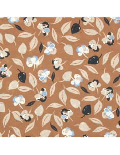 Fancy viscose fabric - Brown and blue film 2