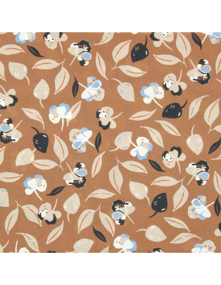 Fancy viscose fabric - Brown and blue film