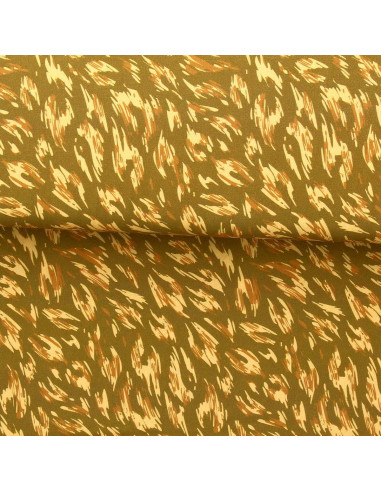 Fancy viscose fabric - Monique green and yellow