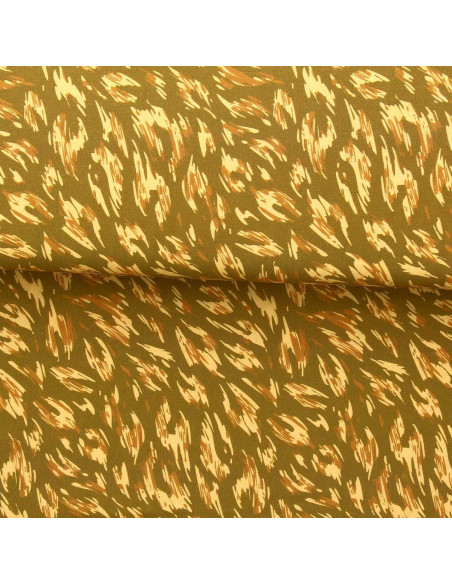 Fancy viscose fabric - Monique green and yellow