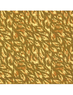 Fancy viscose fabric - Monique green and yellow 2