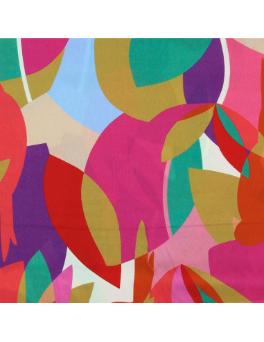 Fancy viscose fabric - Paradiz orange and pink
