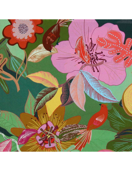 Fancy viscose fabric - Xodius green and pink