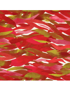 Fancy viscose fabric - Kiyo red and pink 2