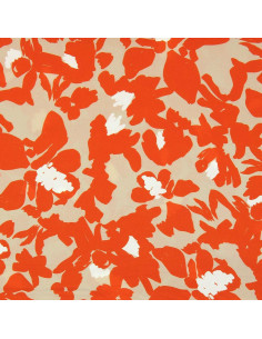 Fancy viscose fabric - Beige and orange Boti 2