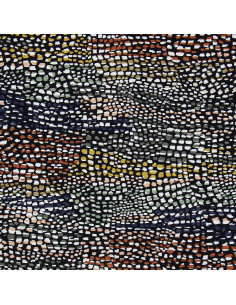 Fancy viscose fabric - Black and brown cobra 2