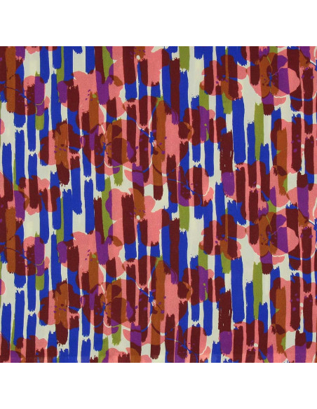 Fancy viscose fabric - Noham blue and pink