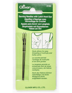 Darning needles with Clover hook lock