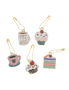 Set of 5 mesh markers - Tea Time 2