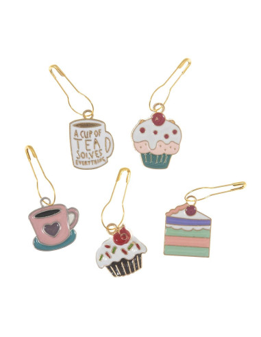 Set of 5 mesh markers - Tea Time