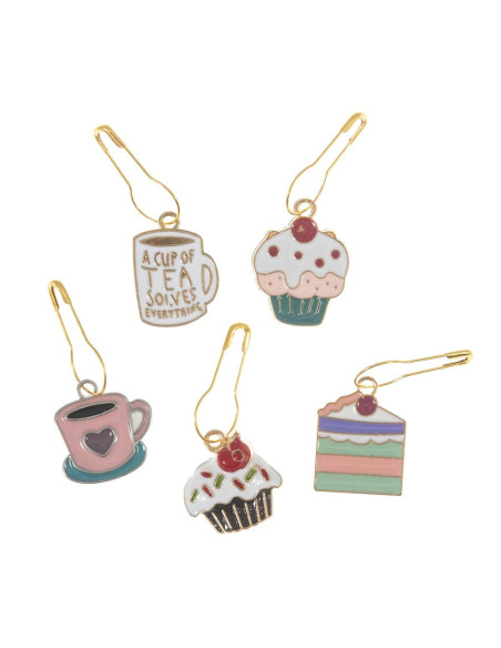 Set of 5 mesh markers - Tea Time