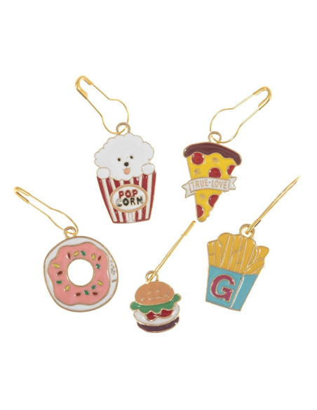 Set of 5 mesh markers - Snacks