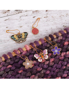 Set of 5 mesh markers - Butterfly Garden