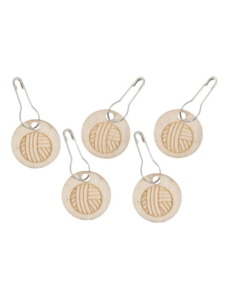 Set of 10 stitch markers - Yarn Ball