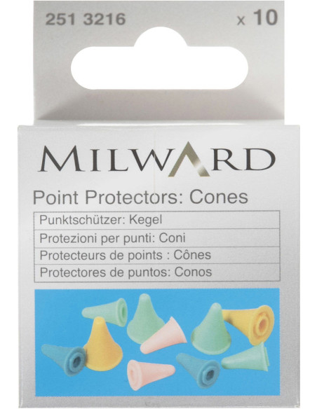 Set of 10 stopper caps for knitting needles