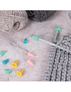 Set of 10 stopper caps for knitting needles 2